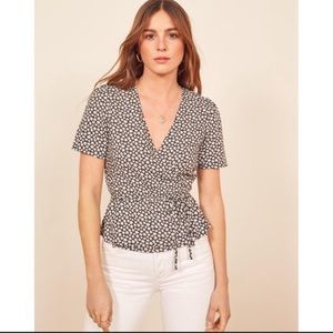 Reformation Maxine Wrap Top